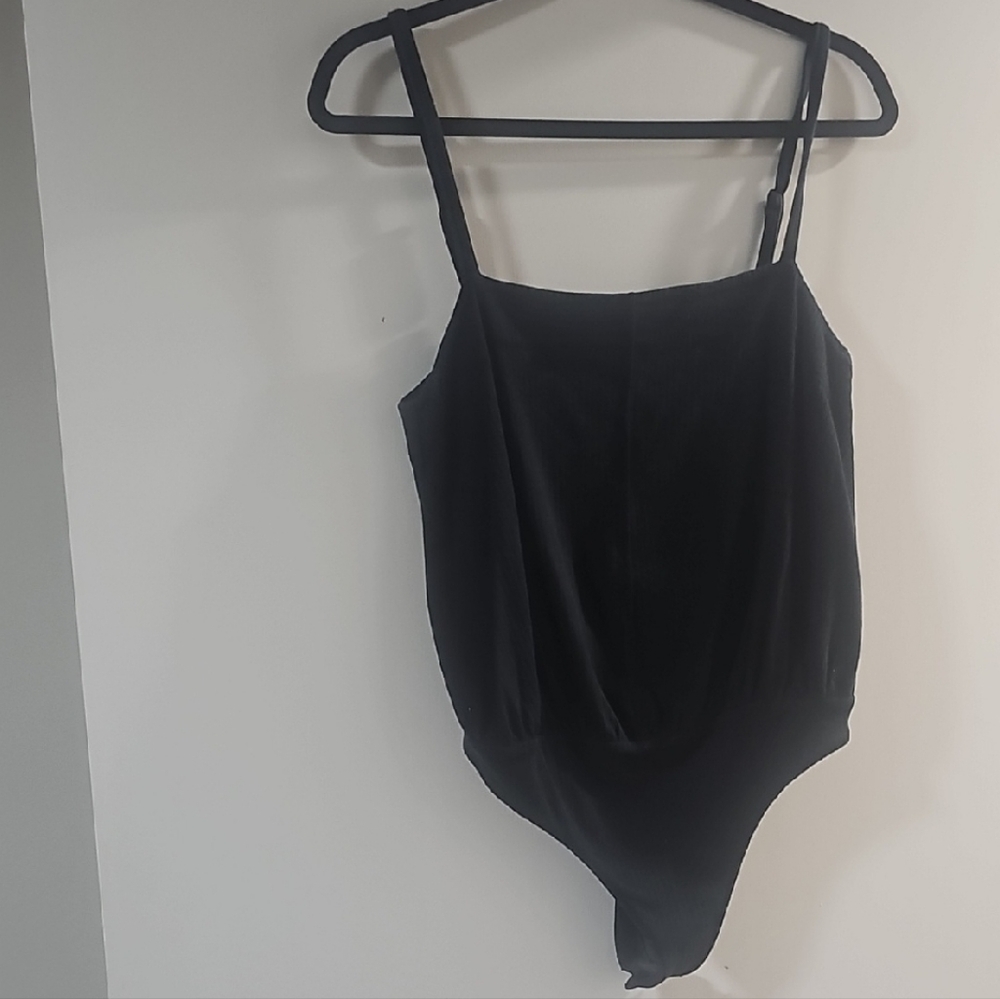 Free People Black Bodysuit